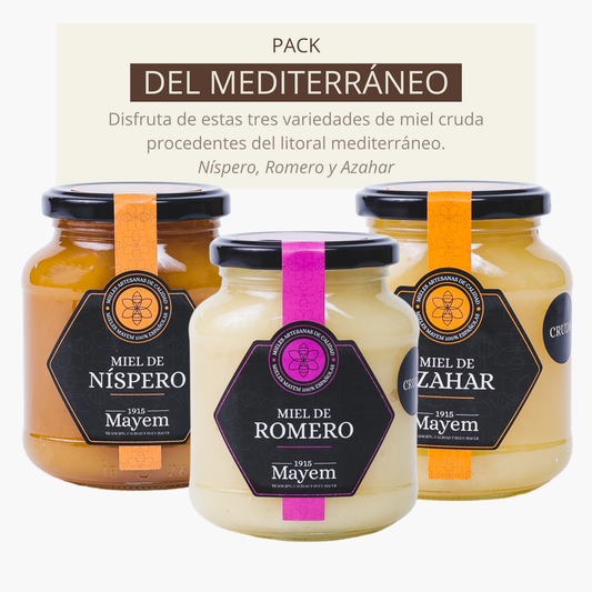 Pack de 3 Mieles Crudas del Mediterráneo 500g