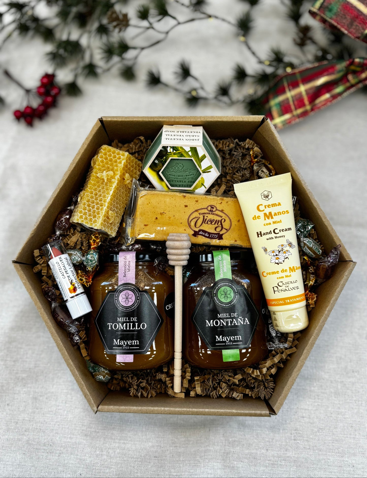 Lote Navidad - Miel Natural Cruda y Turrón