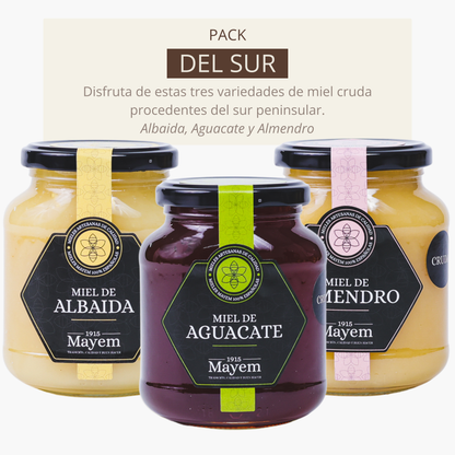 Pack de 3 Mieles Crudas del Sur 500g