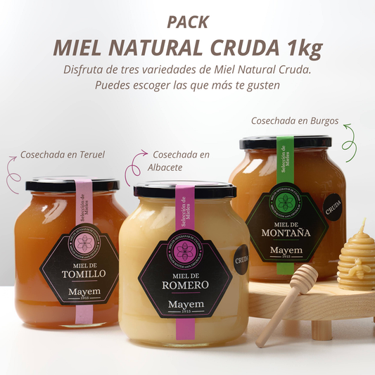 Pack of 3 Raw Honeys of 1 Kg