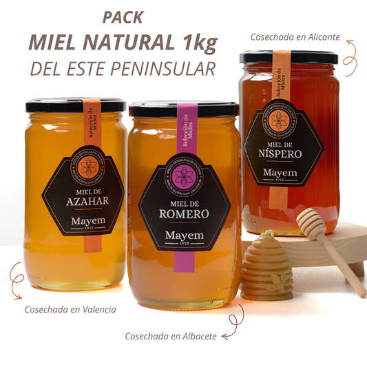 Pack de 3 Mieles del Este Peninsular 1kg