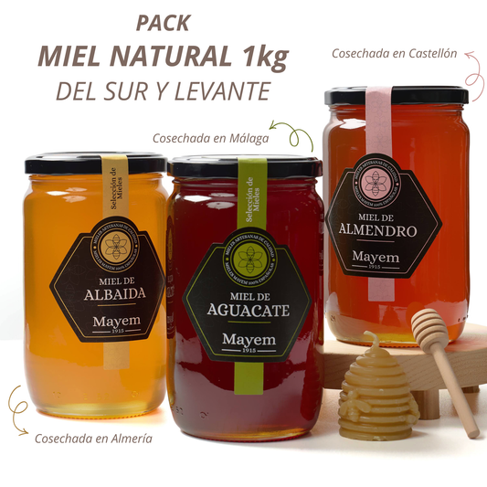 Pack de 3 Mieles del Sur y Levante 1kg