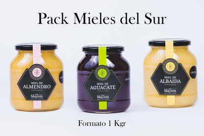 Pack de 3 Mieles Crudas del Sur 1Kg