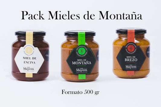 Pack de 3 Mieles Crudas de Montaña 500g